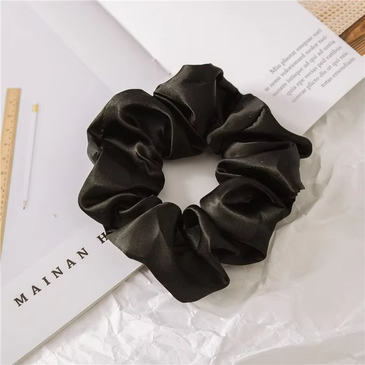 Black Satin Scrunchie