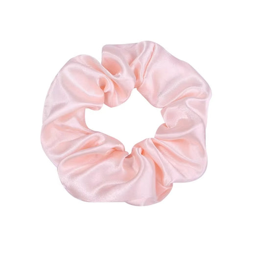 Pink Satin Scrunchie